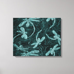 Dragonfly Midnight Flit Stretched Canvas Print Leinwanddruck
