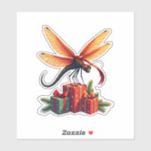 Dragonfly mit Geschenkklatsche Aufkleber (Blatt)