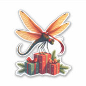 Dragonfly mit Geschenkklatsche Aufkleber (Vorderseite)