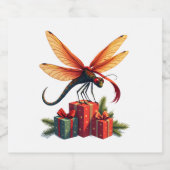 Dragonfly mit Geschenkklatsche Schaumweinetikett (Einzelnes Label)