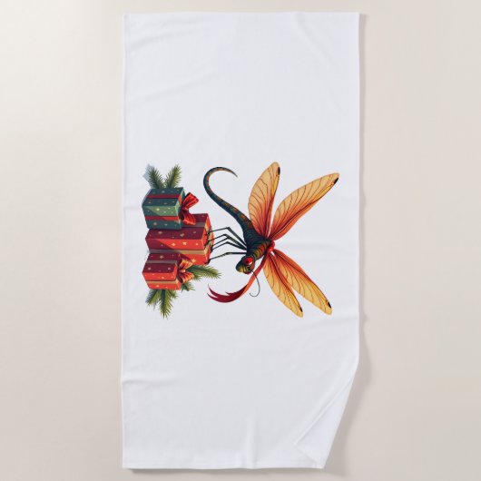 Dragonfly mit Geschenkklatsche Strandtuch (Vorderseite)