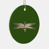 Dragonfly mit Hat Lights Weihnachten Keramik Ornament (Rechts)