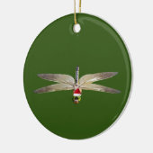 Dragonfly mit Hat Lights Weihnachten Keramik Ornament (Links)