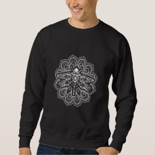 Dragonfly Moon Colorful Mandala Zen Yoga Chakra Om Sweatshirt