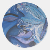 DrAgOnfLy MoOn Runder Aufkleber (Vorderseite)