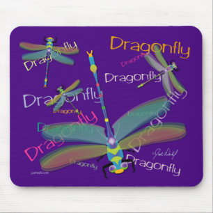 Dragonfly Mousepad - Lila