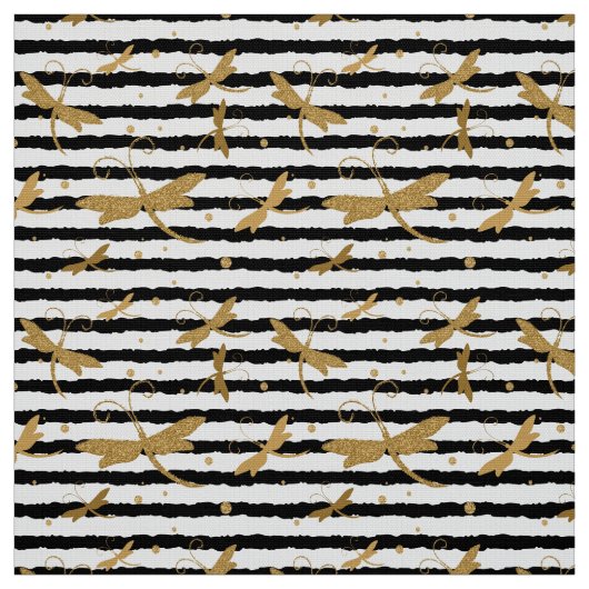 Dragonfly-Muster mit Glitzer-Effekt Stoff (Muster)