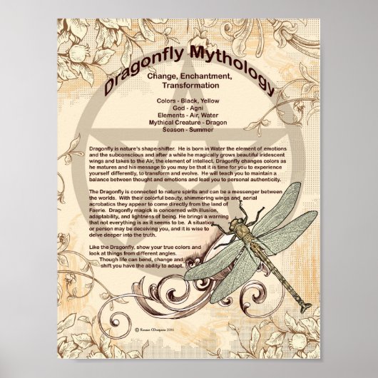 DRAGONFLY MYTHOLOGY POSTER (Vorne)