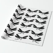 Dragonfly Natur Insekten Silhouette Art Geschenkpapier (Ungerollt)