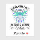 Dragonfly Nature Insect Nature's Aerial Acrobat Dr Aufkleber (Blatt)