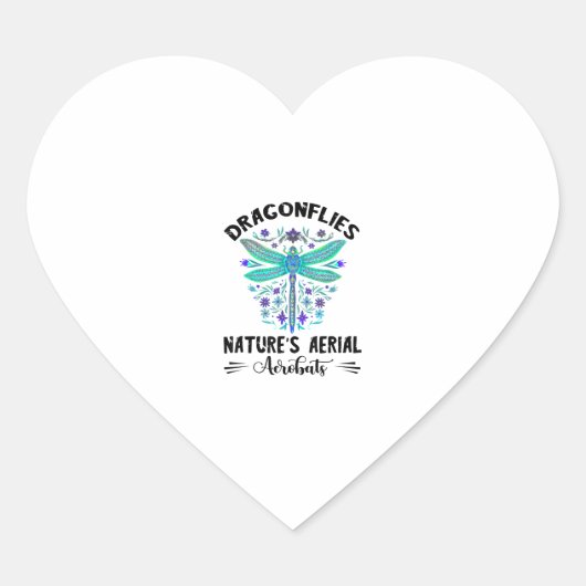 Dragonfly Nature Insect Nature's Aerial Acrobat Dr Herz-Aufkleber (Vorderseite)