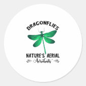 Dragonfly Nature Insect Nature's Aerial Acrobat Dr Runder Aufkleber (Vorderseite)