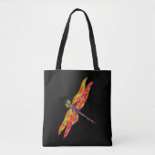Dragonfly-Neon-Aquarellbild Tasche (Vorderseite)
