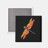 Dragonfly-Neon-Insektenbild Magnet (Vorderseite/Rückseite)