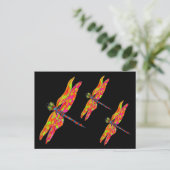 Dragonfly-Neon-Insektenbild Postkarte (Stehend Vorderseite)