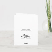 Dragonfly Note Card - Schwarz & Weiß Karte (Rückseite)