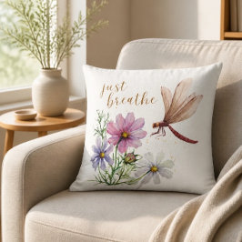 Dragonfly | Nur Breathe Throw Kissen