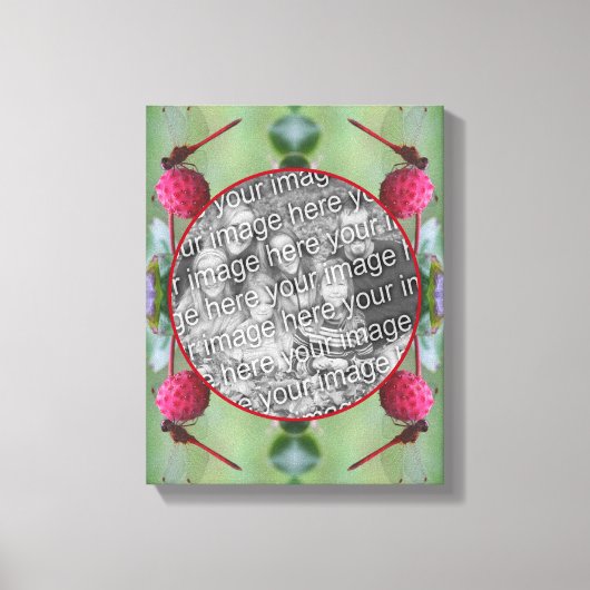 Dragonfly On Dogwood Frucht Gestalten Sie Ihr eige Leinwanddruck (Vorderseite)