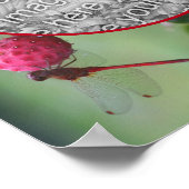 Dragonfly On Dogwood Frucht Gestalten Sie Ihr eige Poster (Ecke)