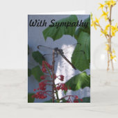 Dragonfly on Sympathy Card Karte (Gelbe Blume)