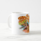 Dragonfly Orange Splash Kaffeetasse (Vorderseite Links)
