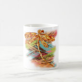 Dragonfly Orange Splash Kaffeetasse (Mittel)