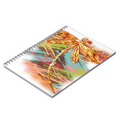 Dragonfly Orange Splash Notizblock (Linke Seite)