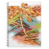 Dragonfly Orange Splash Notizblock (Vorderseite)