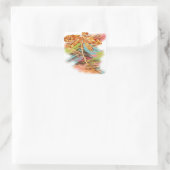 Dragonfly Orange Splash Quadratischer Aufkleber (Tasche)