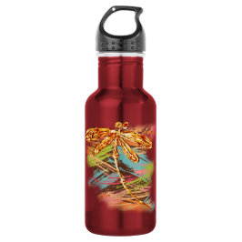 Dragonfly Orange Splash Trinkflasche