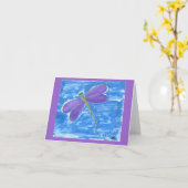 Dragonfly Original Art Karte (Gelbe Blume)