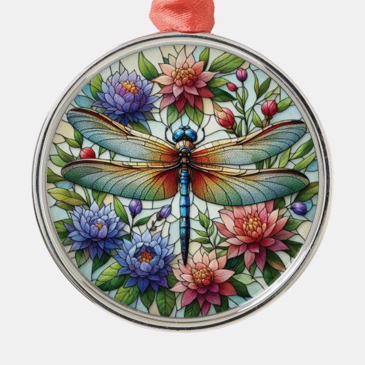 Dragonfly-Ornament Ornament Aus Metall (Vorne)