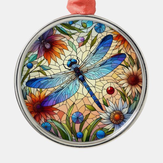 Dragonfly-Ornament Ornament Aus Metall (Vorne)