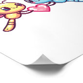 Dragonfly-Paar Liebe in Liebe Poster (Ecke)