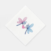 Dragonfly-Paar Liebe in Liebe Serviette (Ecke)