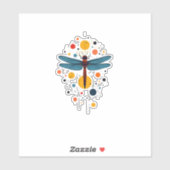 Dragonfly Painting Art Animal Abstract Graphic Dra Aufkleber (Blatt)