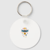 Dragonfly Painting Art Animal Abstract Graphic Dra Schlüsselanhänger (Vorderseite)