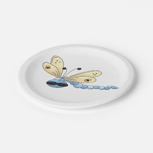 Dragonfly Pappteller (Schrägansicht)