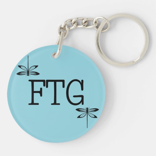 Dragonfly Pattern Schlüsselanhänger (Rückseite)