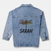 DRAGONFLY Personalisiert Denim Jean Jacket Jeansjacke (Rückseite)