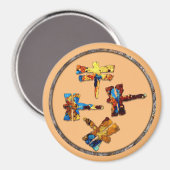 Dragonfly Petroglyphs Magnet (Vorderseite/Rückseite)