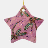Dragonfly Pink Fizz Keramik Ornament (Vorne)