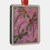 Dragonfly Pink Fizz Ornament Aus Metall (Rechts)