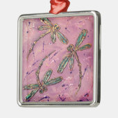 Dragonfly Pink Fizz Ornament Aus Metall (Links)