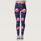 Dragonfly & Pink Lotus Design-Leggings Leggings (Vorderseite)