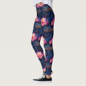 Dragonfly & Pink Lotus Design-Leggings Leggings (Links)