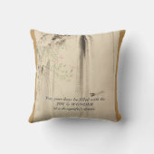 Dragonfly Pinks Wasserfall Japanische Wasserfarbe Kissen (Rückseite)