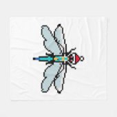 Dragonfly PixelChristmas - Funny Dragonfly Fleecedecke (Vorderseite (Horizontal))