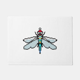 Dragonfly PixelChristmas - Funny Dragonfly Fußmatte