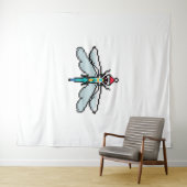 Dragonfly PixelChristmas - Funny Dragonfly Wandteppich (Beispiel (Horizontal))